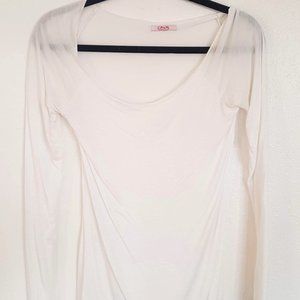 Scandal White Long Sleeve Paper Tee